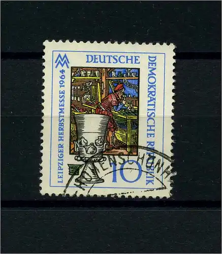 DDR 1964 PLATTENFEHLER Nr 1052 II gestempelt (104067)
