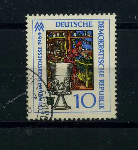 DDR 1964 PLATTENFEHLER Nr 1052 f10 gestempelt (104074)