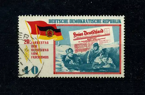 DDR 1965 PLATTENFEHLER Nr 1107 f8 gestempelt (104154)