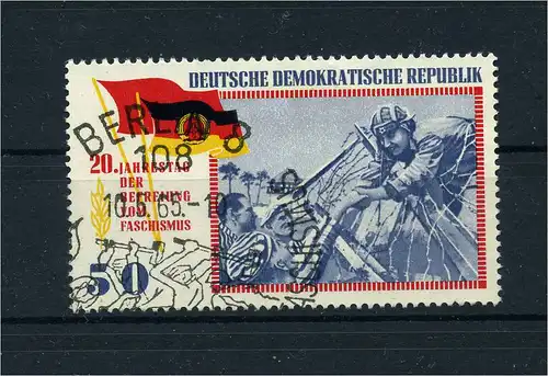 DDR 1965 PLATTENFEHLER Nr 1108 f21 gestempelt (104161)