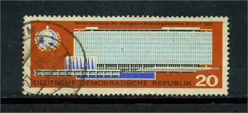 DDR 1966 PLATTENFEHLER Nr 1178 II gestempelt (104195)