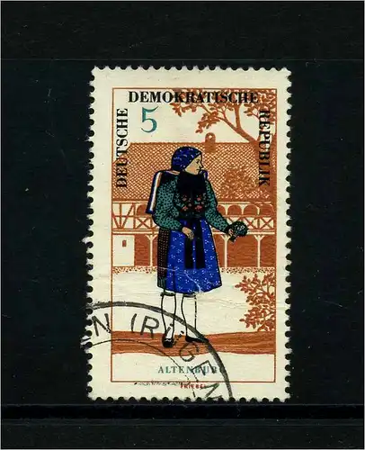 DDR 1966 PLATTENFEHLER Nr 1214 f31 gestempelt (104201)