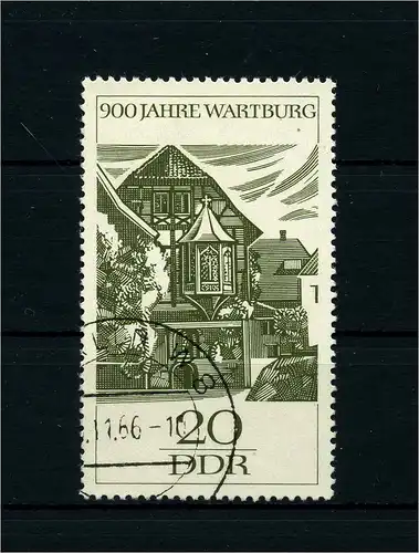 DDR 1966 PLATTENFEHLER Nr 1234 f16 gestempelt (104227)