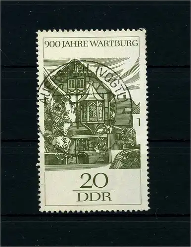 DDR 1966 PLATTENFEHLER Nr 1234 f16 gestempelt (104229)