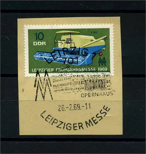 DDR 1969 PLATTENFEHLER Nr 1448 f12 gestempelt (104339)