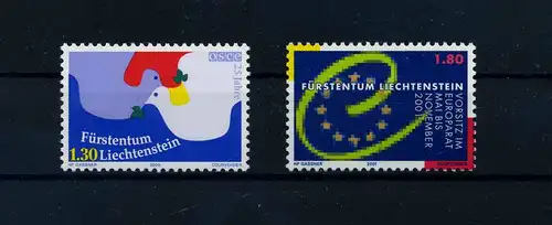 LIECHTENSTEIN 2000/2001 Nr 1248+1256 postfrisch (104627)
