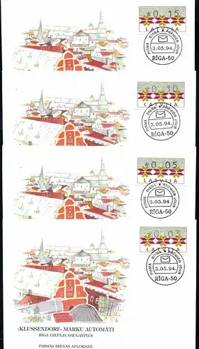 LETTLAND 1994 ATM Nr 1 gestempelt (105025)