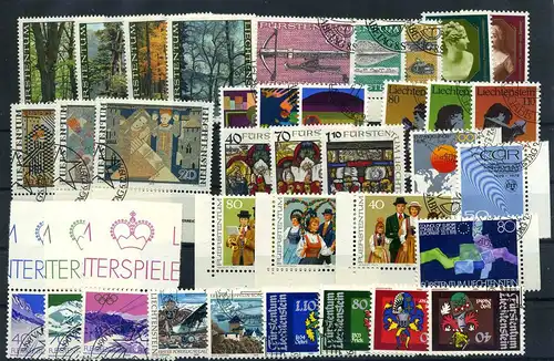 LIECHTENSTEIN Lot aus 1979-1980 gestempelt (105505)