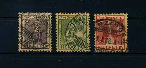 SCHWEIZ 1917 Nr 133-135 gestempelt (105622)