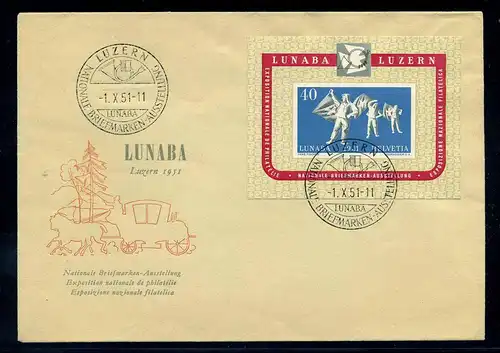 SCHWEIZ 1951 Bl. 14 gestempelt (106126)