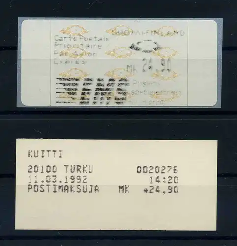 FINNLAND ATM 1992 Nr 12.2 Z4 postfrisch (107006)