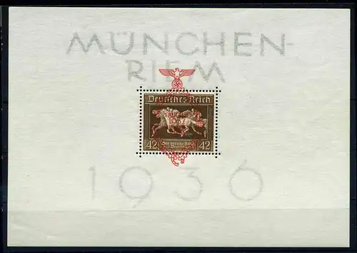 DEUTSCHES REICH 1937 Bl.10 postfrisch (108270)