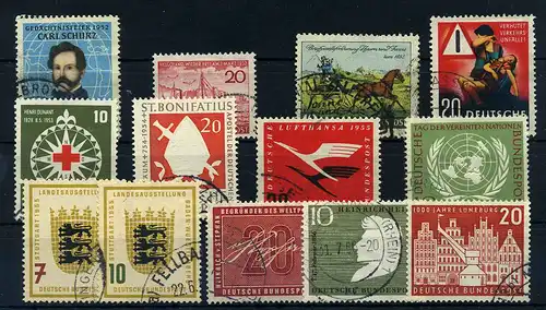 BUND Lot aus 1952-1955 gestempelt (108429)