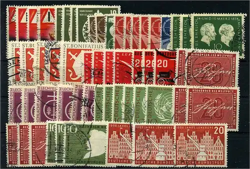 BUND Lot aus 1952-1955 gestempelt (108430)