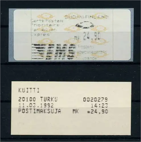 FINNLAND ATM 1992 Nr 12.2 Z4 postfrisch (109328)