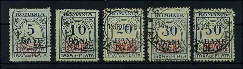MV IN RUMAENIEN 1917 Nr P1-5 gestempelt (109488)
