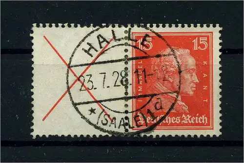 DEUTSCHES REICH 1927 ZD Nr W23 gestempelt (110557)