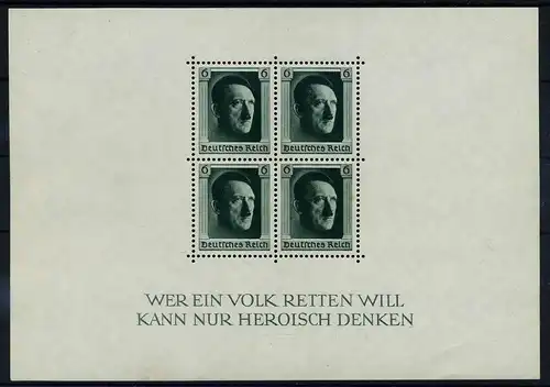 DEUTSCHES REICH 1937 Block 7 postfrisch (110654)