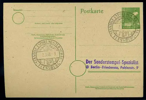 KONTROLLRAT 1947 Blankobeleg mit SST siehe Beschreibung (110924)