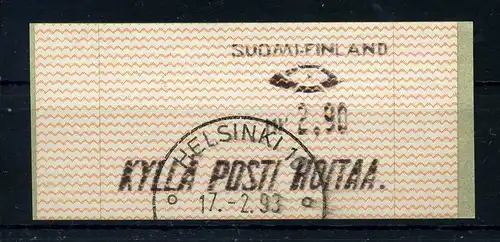 FINNLAND ATM 1991 Nr 10.1 Z1 gestempelt (111349)