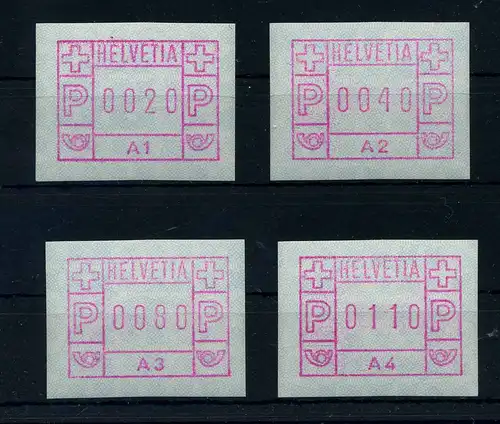 SCHWEIZ ATM 1976 Nr 1.1-1.4 postfrisch (111369)