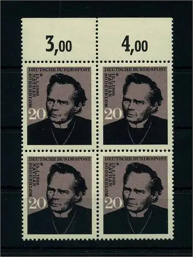 BUND 1966 PLATTENFEHLER Nr 504 I postfrisch (111737)