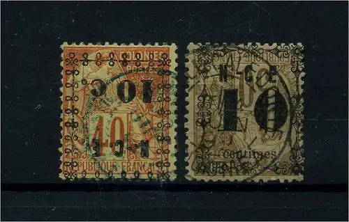 NEUKALEDONIEN 1891 Nr 11+12K gestempelt (111979)