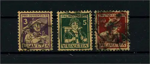 SCHWEIZ 1916 Nr 130-132 gestempelt (112341)