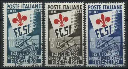 ITALIEN 1951 Nr 834-836 gestempelt (106824)