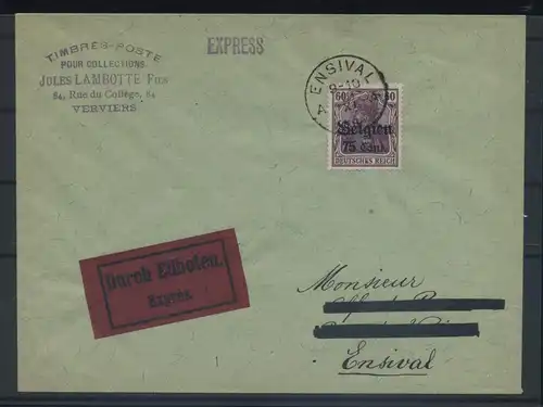 LP BELGIEN 1916 Nr 21 Brief/Karte (106908)