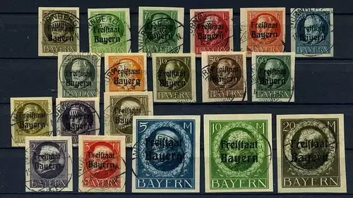 BAYERN 1919 Nr 152-170B gestempelt (109871)