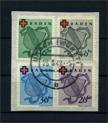 FRZ.ZONE BADEN 1949 Nr 42-45A gestempelt (110468)