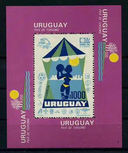 URUGUAY 1974 Bl.20 postfrisch (112600)