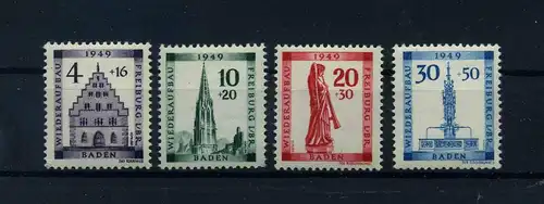 FRZ.ZONE BADEN 1949 Nr 38-41 postfrisch (113150)