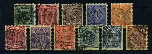 DEUTSCHES REICH 1920 Nr D23-33 gestempelt (113531)
