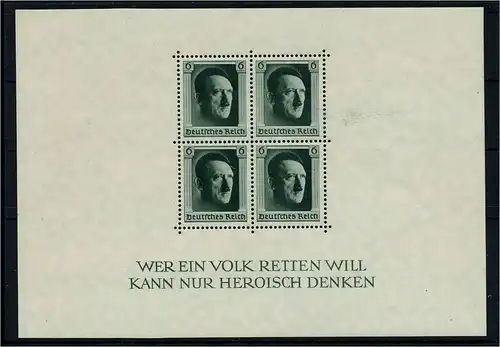 DEUTSCHES REICH 1937 Block 7 postfrisch (113580)