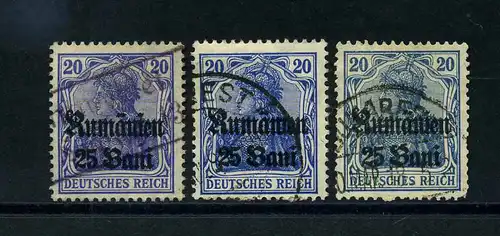 MV IN RUMAENIEN 1918 Nr 11a+b+c gestempelt (113805)