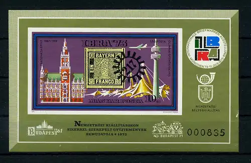 UNGARN 1973 Bl.97BI postfrisch (114208)