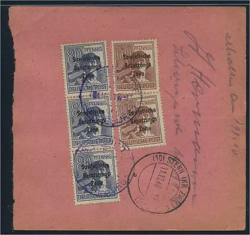 SBZ PAKETKARTE 1948 Nr 196 siehe Beschreibung (115476)