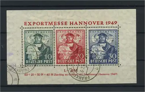 BIZONE 1949 Bl.1 gestempelt (115871)