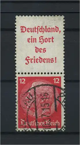 DEUTSCHES REICH 1936 ZD Nr S143 gestempelt (117649)