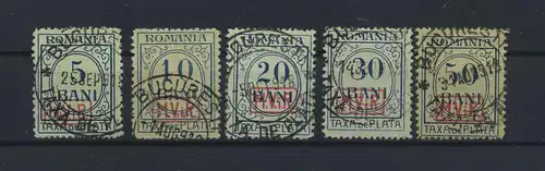 MV IN RUMAENIEN 1917 Nr P1-5 gestempelt (117729)