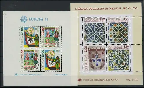 PORTUGAL Lot Blockausgaben postfrisch (117909)