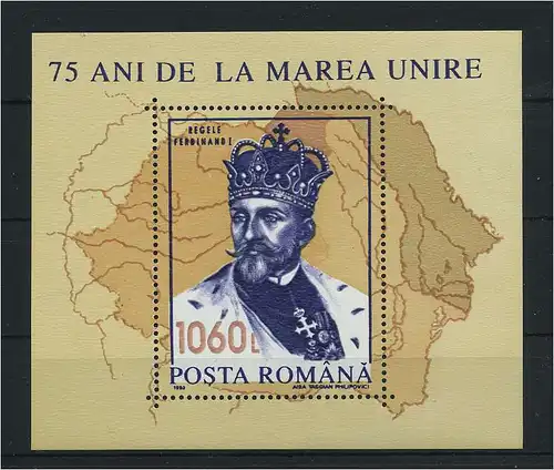 RUMAENIEN 1993 Bl.286a postfrisch (119068)