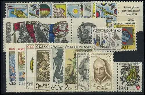 TSCHECHOSLOWAKEI Lot aus 1970-1978 postfrisch (119190)
