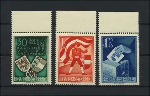 OESTERREICH 1950 Nr 952-954 postfrisch (119361)