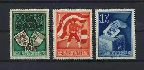 OESTERREICH 1950 Nr 952-954 postfrisch (119379)