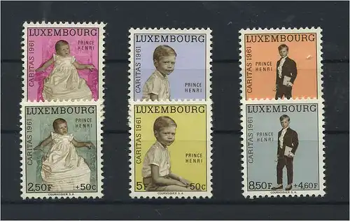 LUXEMBURG 1961 Nr 649-654 postfrisch (119714)