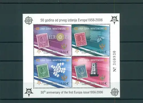 MONTENEGRO 2006 Bl.2A postfrisch (200490)