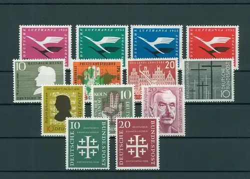 BUND Lot aus 1955-1956 postfrisch (200595)